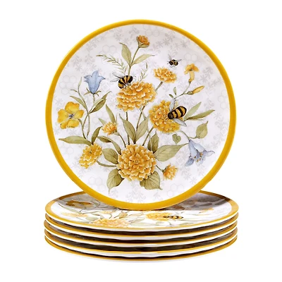 Certified International Bee Sweet 6-pc. Melamine Salad Plate