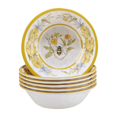 Certified International Bee Sweet All Purpose 6-pc. Melamine Soup Bowl