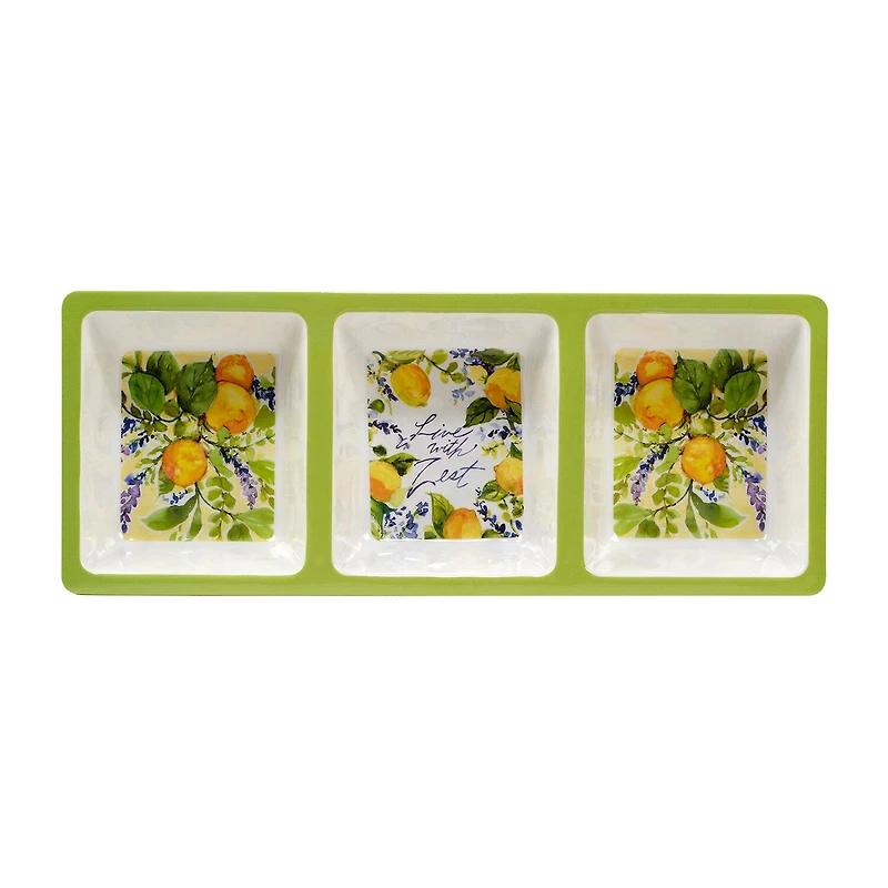Certified International Lemon Zest Hostess 3-pc. Serving Set