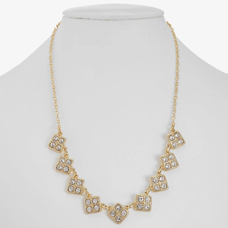 Monet Jewelry Womens Gray 17 Inch Collar Necklace