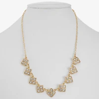 Monet Jewelry Womens Gray 17 Inch Collar Necklace
