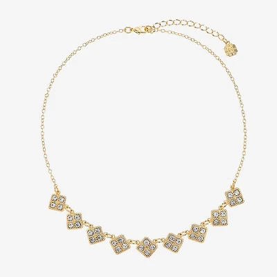 Monet Jewelry Womens Gray 17 Inch Collar Necklace