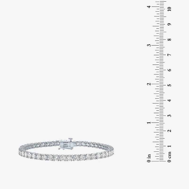 (G-H / Si2-I1) Lab Grown White Diamond 14K or Yellow Gold 7.25 Inch Tennis Bracelet