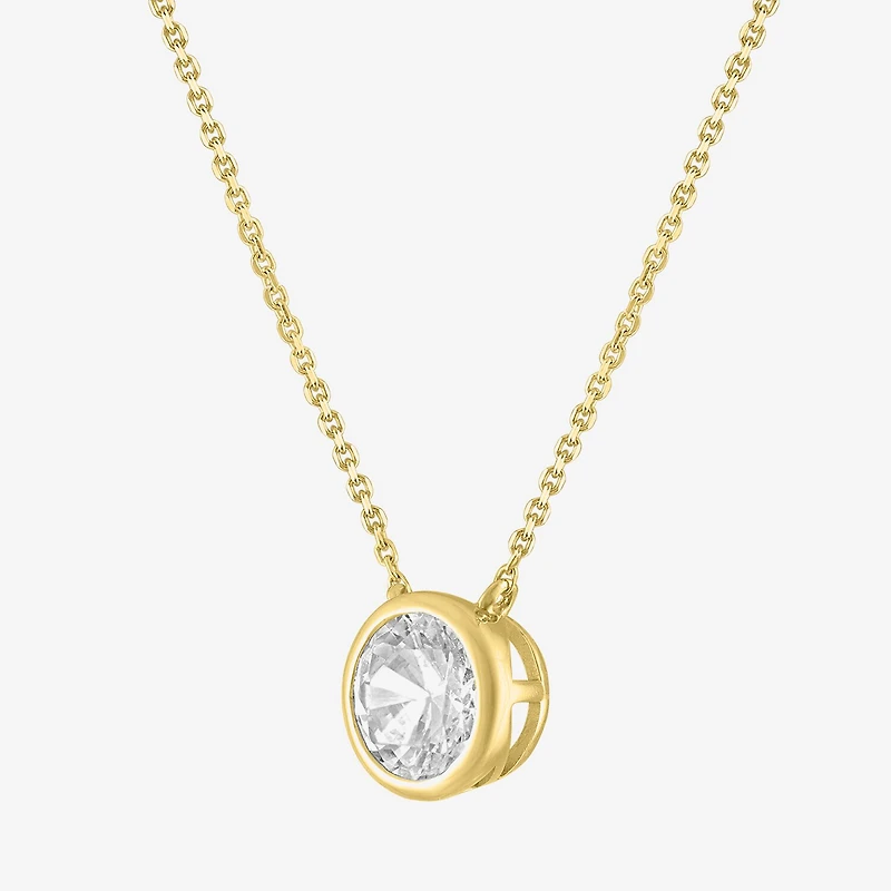 Diamond Addiction (G-H / Si2-I1) Womens 1 CT. T.W. Lab Grown White Diamond 14K Gold Round 18 Inch Pendant Necklace