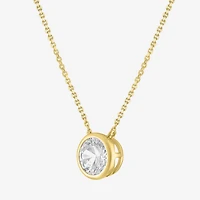 Diamond Addiction (G-H / Si2-I1) Womens 1 CT. T.W. Lab Grown White Diamond 14K Gold Round 18 Inch Pendant Necklace