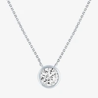 Diamond Addiction (G-H / Si2-I1) Womens 1 CT. T.W. Lab Grown White 14K Gold Round 18 Inch Pendant Necklace