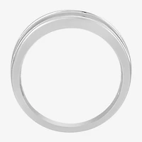 Mens 8MM 1/2 CT. T.W. Natural White Diamond 10K Gold Wedding Band