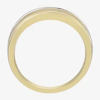 Mens 8MM 1/2 CT. T.W. Natural Diamond 10K Gold Wedding Band
