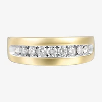 Mens 7.5MM 1/2 CT. T.W. Natural Diamond 14K Gold Wedding Band
