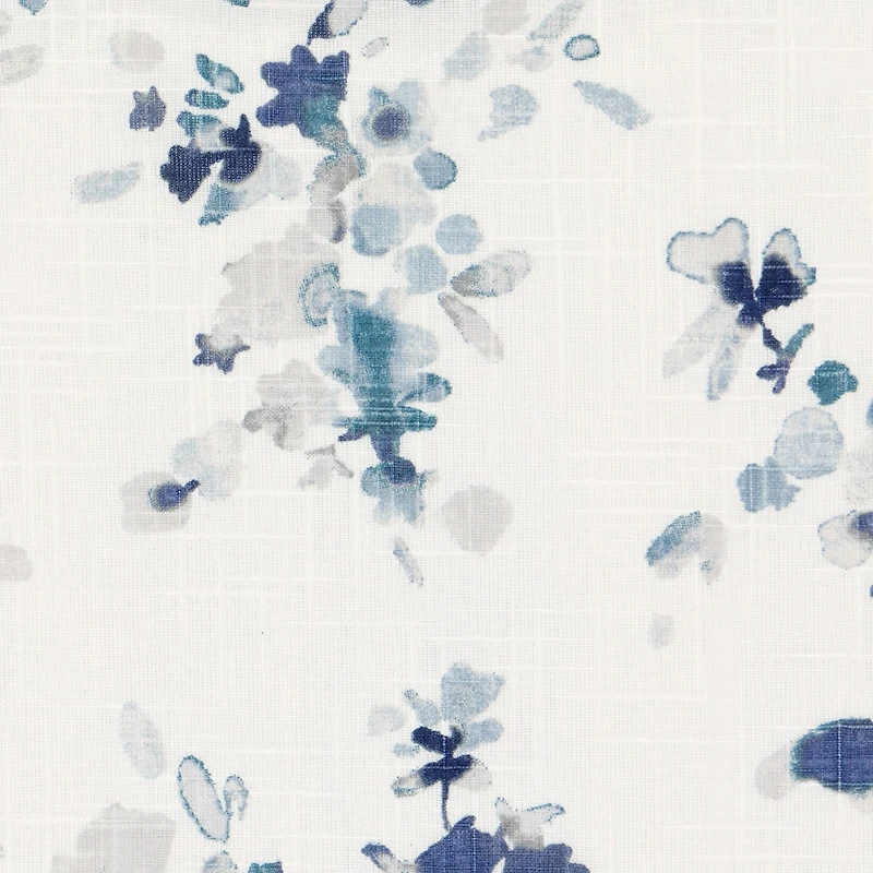 Fieldcrest Arden Watercolor Bouquet Cotton Grommet Top Sheer Single Curtain Panel