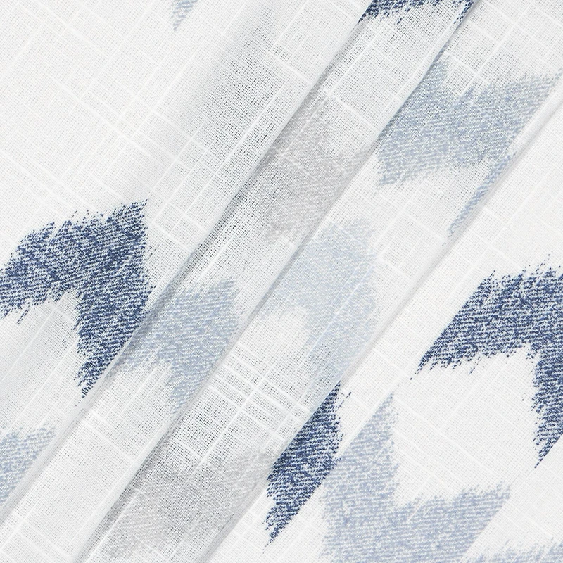 Fieldcrest Arden Modern Herringbone Cotton Grommet Top Sheer Single Curtain Panel