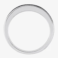 Midnight Black Womens 2MM 1/10 CT. T.W. Natural Diamond Sterling Silver Wedding Band