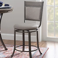Linon Firview Counter Height Upholstered Swivel Bar Stool