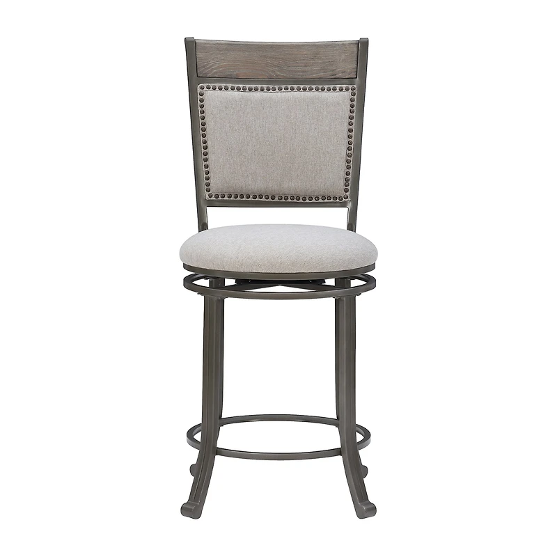 Linon Firview Counter Height Upholstered Swivel Bar Stool