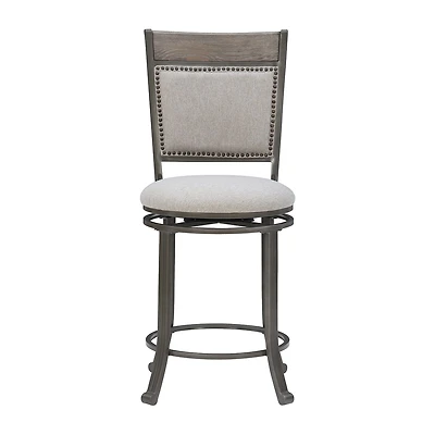 Linon Firview Counter Height Upholstered Swivel Bar Stool