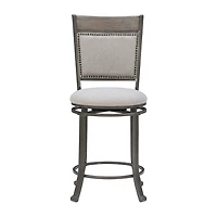 Linon Firview Counter Height Upholstered Swivel Bar Stool