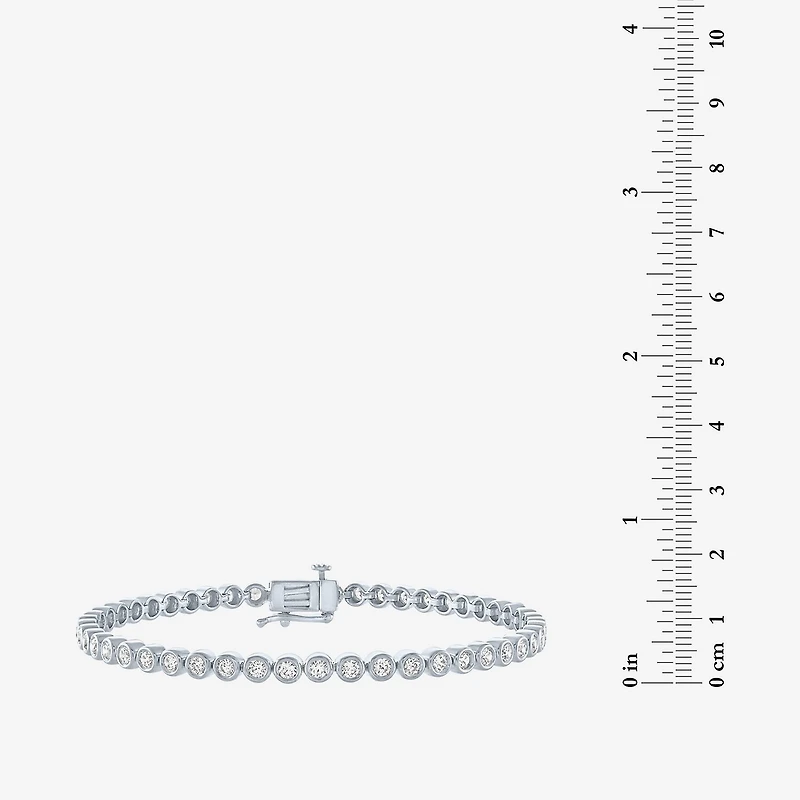 (G-H / Si2-I1) Womens 2 CT. T.W. Lab Grown Diamond 10K Gold 7.25 Inch Tennis Bracelet