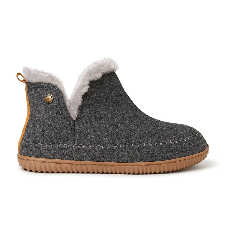 Dearfoams Mens Memory Foam Bootie Slippers