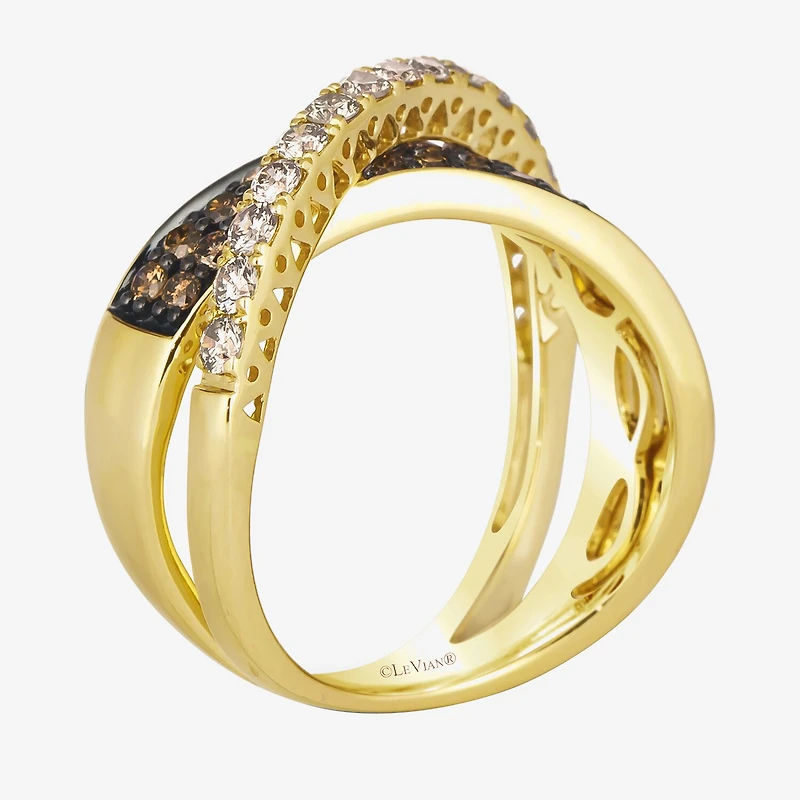 Le Vian® Ring featuring 1/2 CT. Nude Diamonds™ 5/8 Chocolate Diamonds® set 14K Honey or Strawberry Gold™