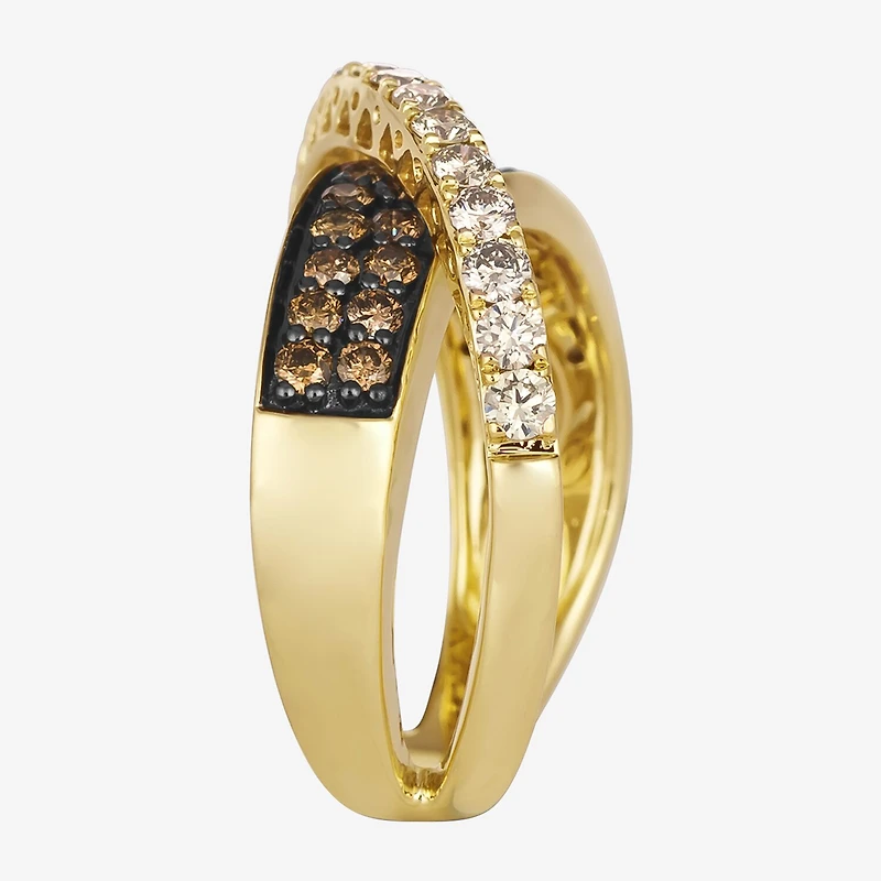 Le Vian® Ring featuring 1/2 CT. Nude Diamonds™ 5/8 Chocolate Diamonds® set 14K Honey or Strawberry Gold™