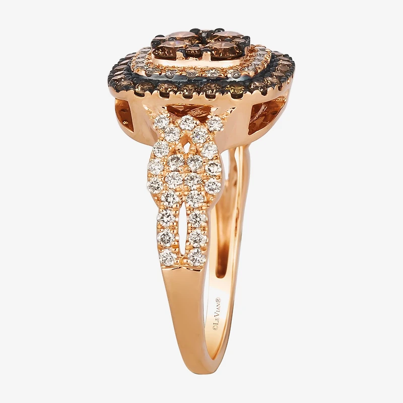 Le Vian® Ring featuring 3/4 CT. Chocolate Diamonds® 1 3/8 Nude Diamonds™ set 14K Strawberry or Honey Gold®