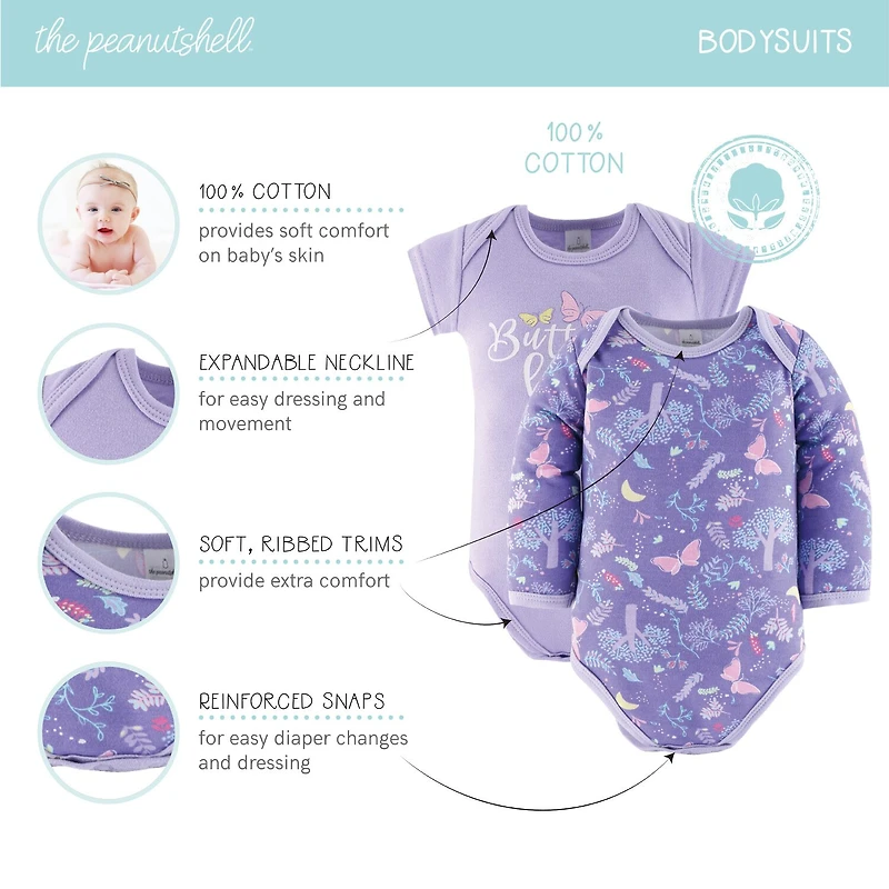 The Peanutshell Purple Butterfly Baby Girls 30-pc. Clothing Set
