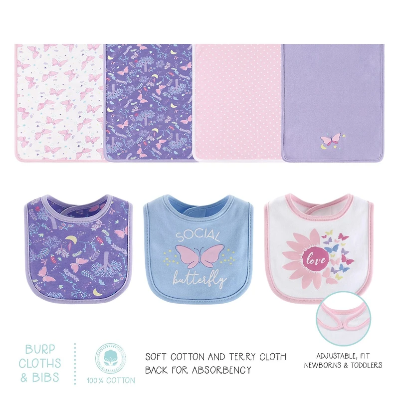 The Peanutshell Purple Butterfly Baby Girls 30-pc. Clothing Set