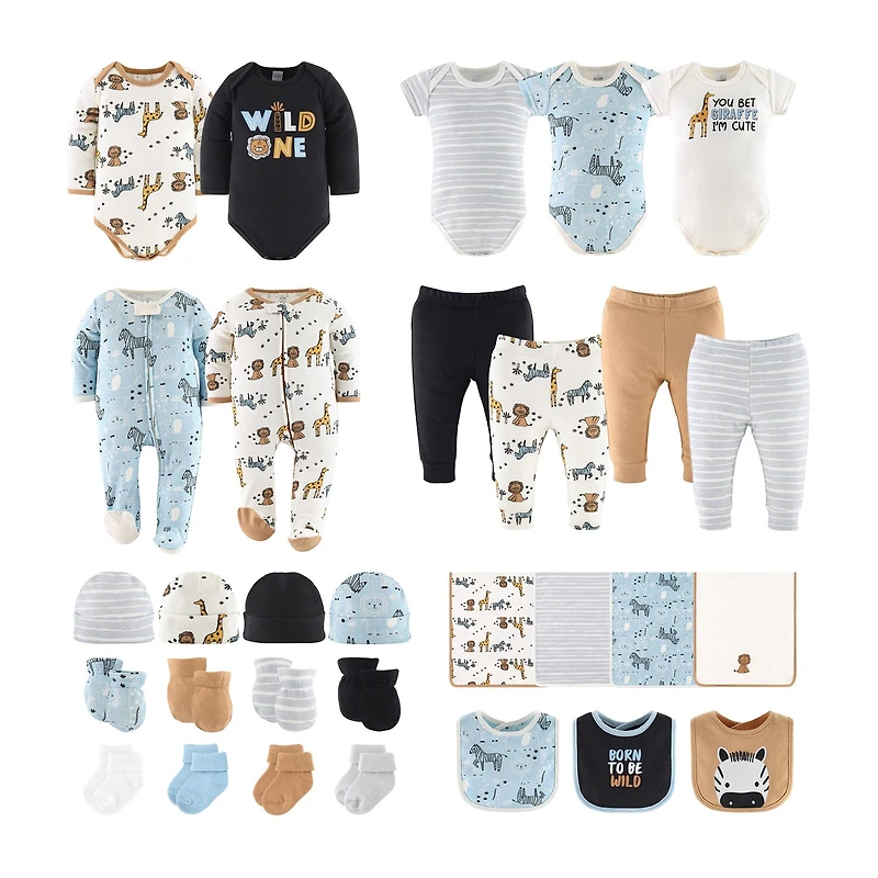 The Peanutshell Safari Baby Unisex 30-pc. Clothing Set