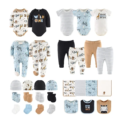 The Peanutshell Safari Baby Unisex 30-pc. Clothing Set