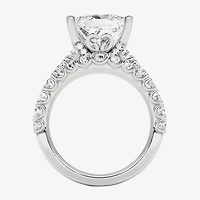 Grown Gorgeous (F, Vs2) Womens 6 1/10 Ct. T.W. Lab White Diamond 14K Gold or Platinum Princess-cut Side Stone Bridal Set