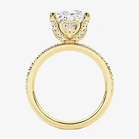 Grown Gorgeous (F,Vs2) Womens 4 7/8 Ct. T.W. Lab White Diamond 14K Gold Rectangular Side Stone Engagement Ring
