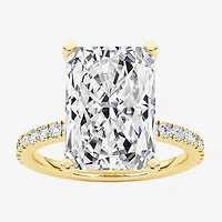 Grown Gorgeous (F,Vs2) Womens 4 7/8 Ct. T.W. Lab White Diamond 14K Gold Rectangular Side Stone Engagement Ring