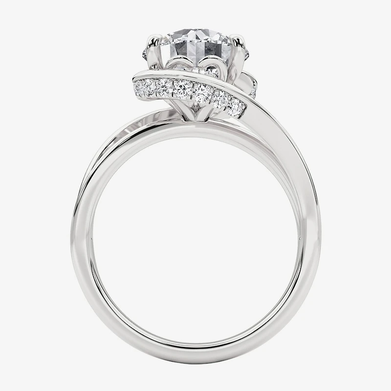 Grown Gorgeous F, Vs2 Womens 3 CT. T.W. Lab White Diamond 14K Gold or Platinum Round Engagement Ring
