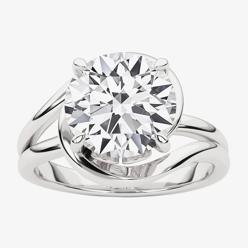 Grown Gorgeous F, Vs2 Womens 3 CT. T.W. Lab White Diamond 14K Gold or Platinum Round Engagement Ring