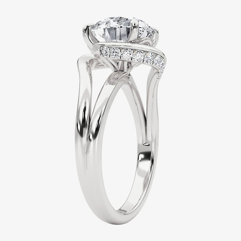 Grown Gorgeous F, Vs2 Womens 3 CT. T.W. Lab White Diamond 14K Gold or Platinum Round Engagement Ring