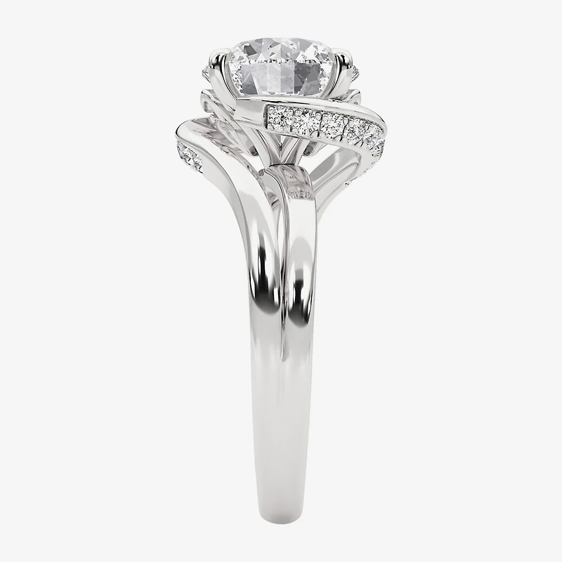 Grown Gorgeous F, Vs2 Womens 3 CT. T.W. Lab White Diamond 14K Gold or Platinum Round Engagement Ring