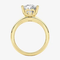 Grown Gorgeous (F,Vs2) Womens 3 3/8 Ct. Lab White Diamond 14K Gold or Platinum Oval Solitaire Engagement Ring