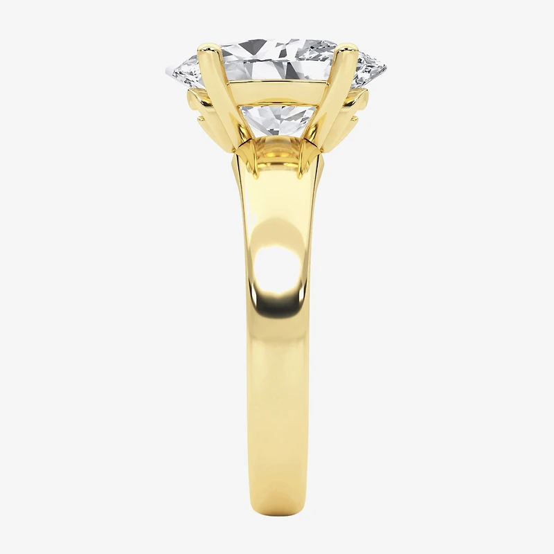 Grown Gorgeous (F,Vs2) Womens 3 3/8 Ct. Lab White Diamond 14K Gold or Platinum Oval Solitaire Engagement Ring