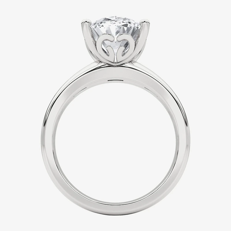 Grown Gorgeous (F,Vs2) Womens 3 3/8 Ct. Lab White Diamond 14K Gold or Platinum Oval Solitaire Engagement Ring