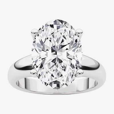 Grown Gorgeous (F,Vs2) Womens 3 3/8 Ct. Lab White Diamond 14K Gold or Platinum Oval Solitaire Engagement Ring
