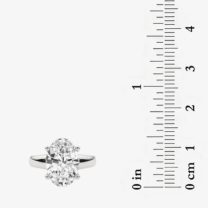 Grown Gorgeous (F,Vs2) Womens 3 3/8 Ct. Lab White Diamond 14K Gold or Platinum Oval Solitaire Engagement Ring