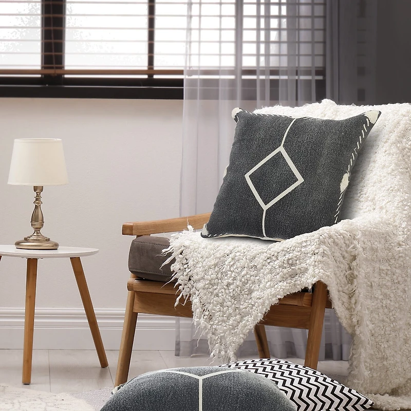 LR Home Lila Diamond Square Decorative Throw Pillow
