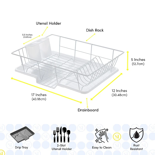 Sweet Home Collection Drainer 3-pc. Utensil Holder