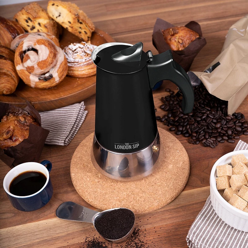 Escali Stainless Steel Stovetop 3-Cup Espresso Maker
