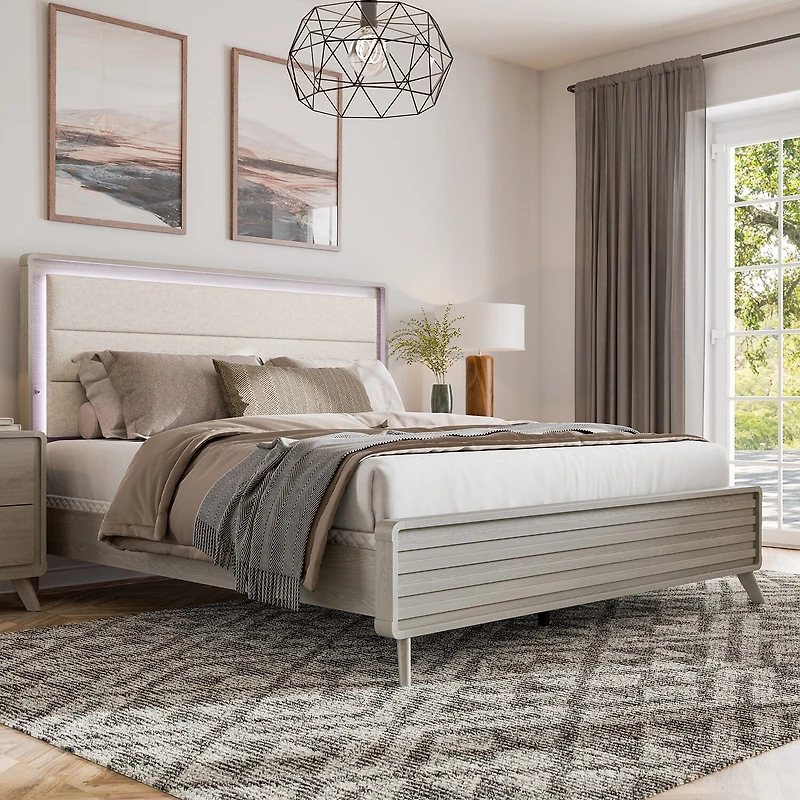 Furniture of America™ Sander Upholstered Rectangular Bed