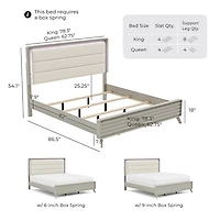 Furniture of America™ Sander Upholstered Rectangular Bed