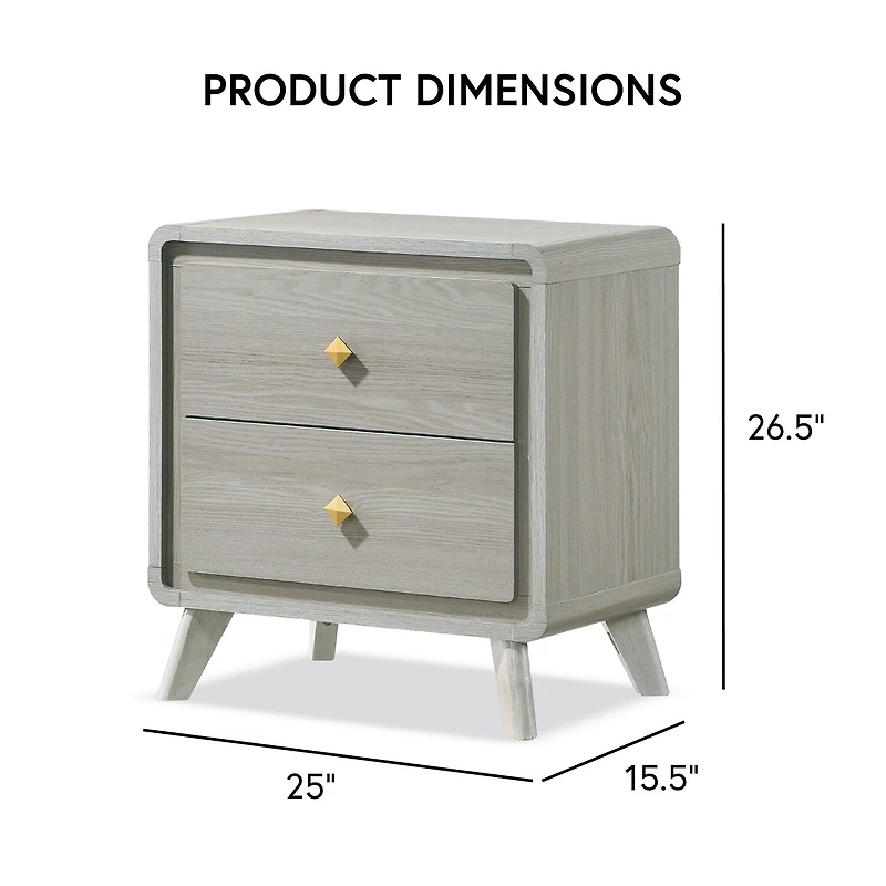 Furniture of America™ Sander 2-Drawer Nightstand