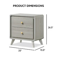 Furniture of America™ Sander 2-Drawer Nightstand