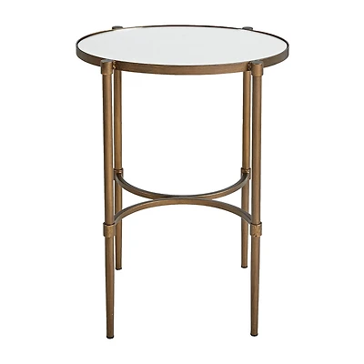 Martha Stewart Lia Mirrored Metal Chairside Table