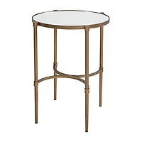 Martha Stewart Lia Mirrored Metal Chairside Table